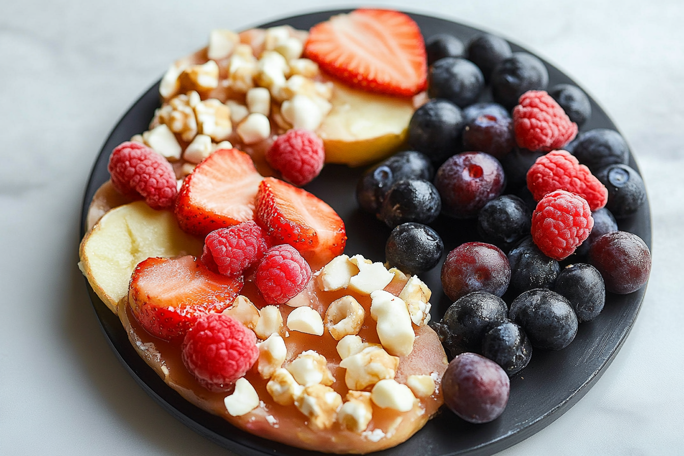 Apple Slices with Almond Butter and Granola