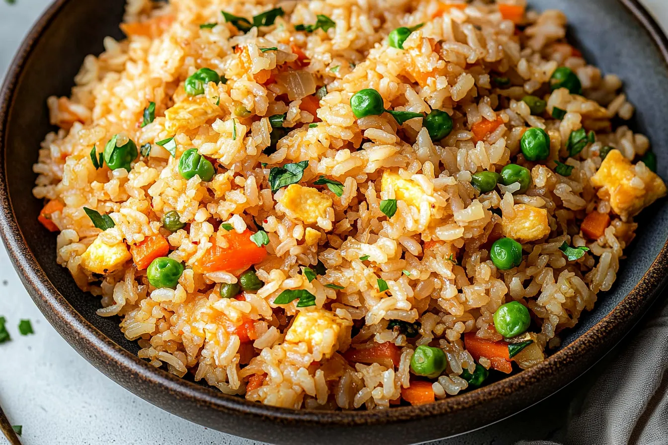 Golden Vegetable Brown Fried Rice Recipe