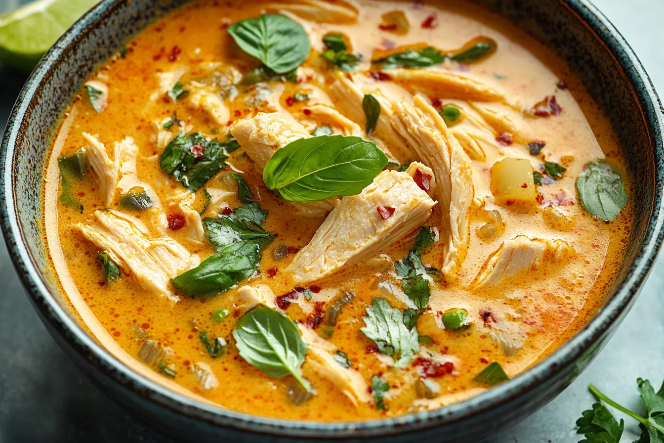 Thai Chicken Curry Soup Recipe in 20-Minute