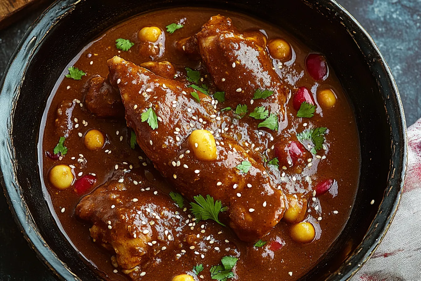 Chicken with Rich and Spicy Mole Sauce Recipe