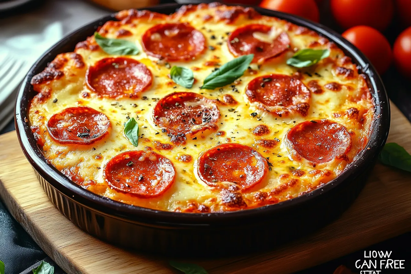 Low Carb Pizza Casserole - Gluten Free & Keto!