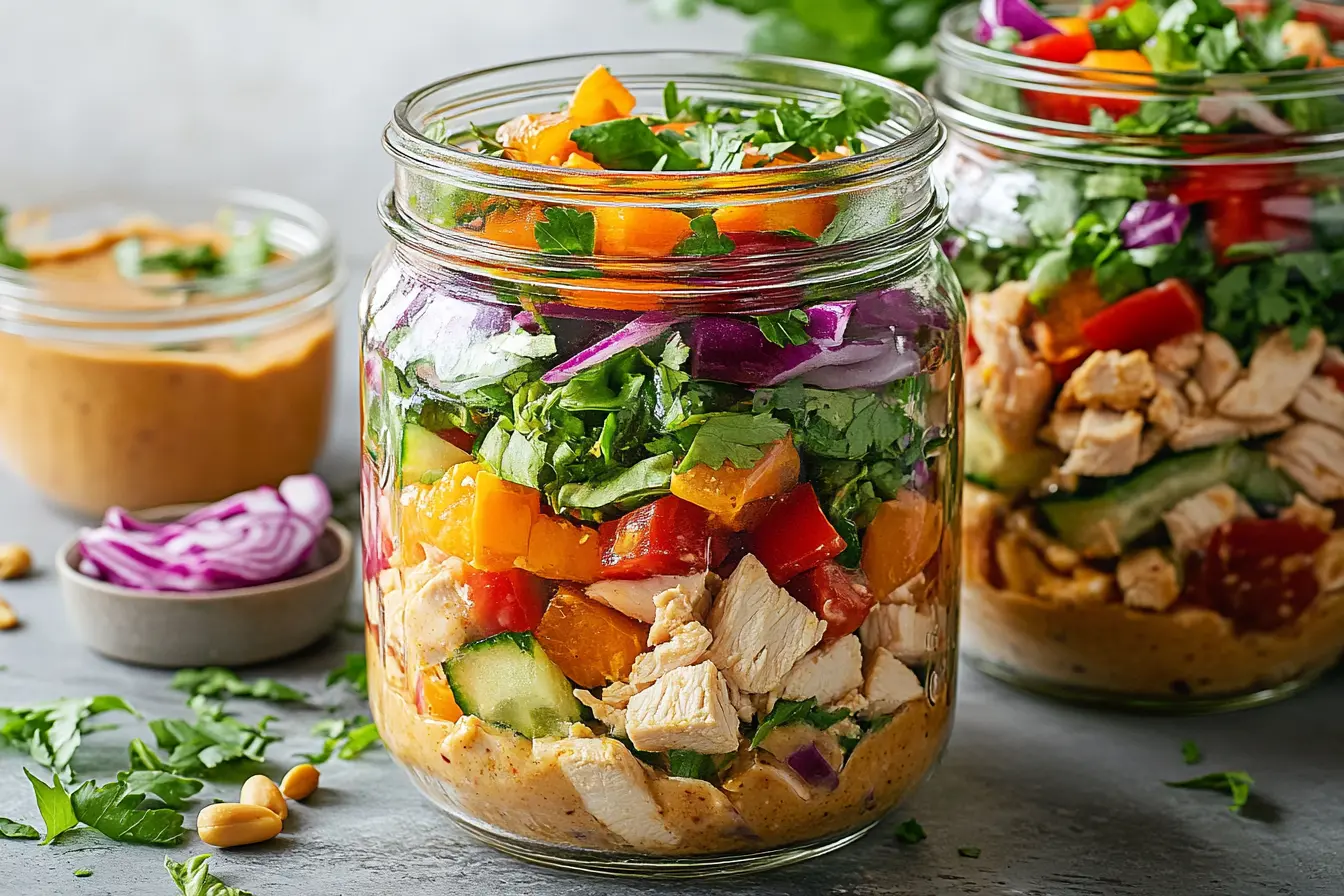 Asian Chicken Mason Jar Salad