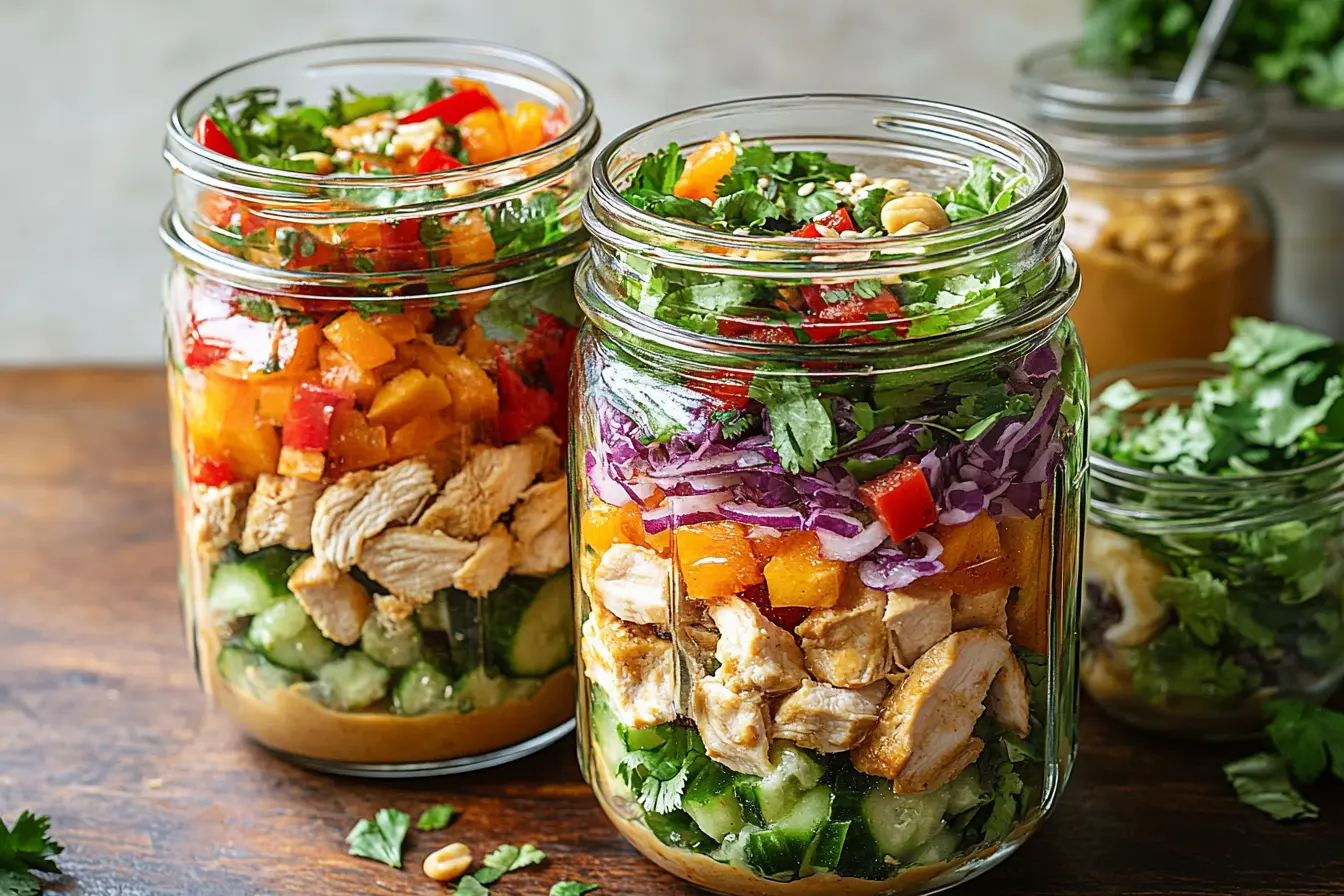 Asian Chicken Mason Jar Salad