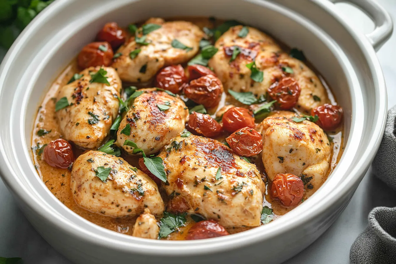 Crockpot Tuscan Chicken