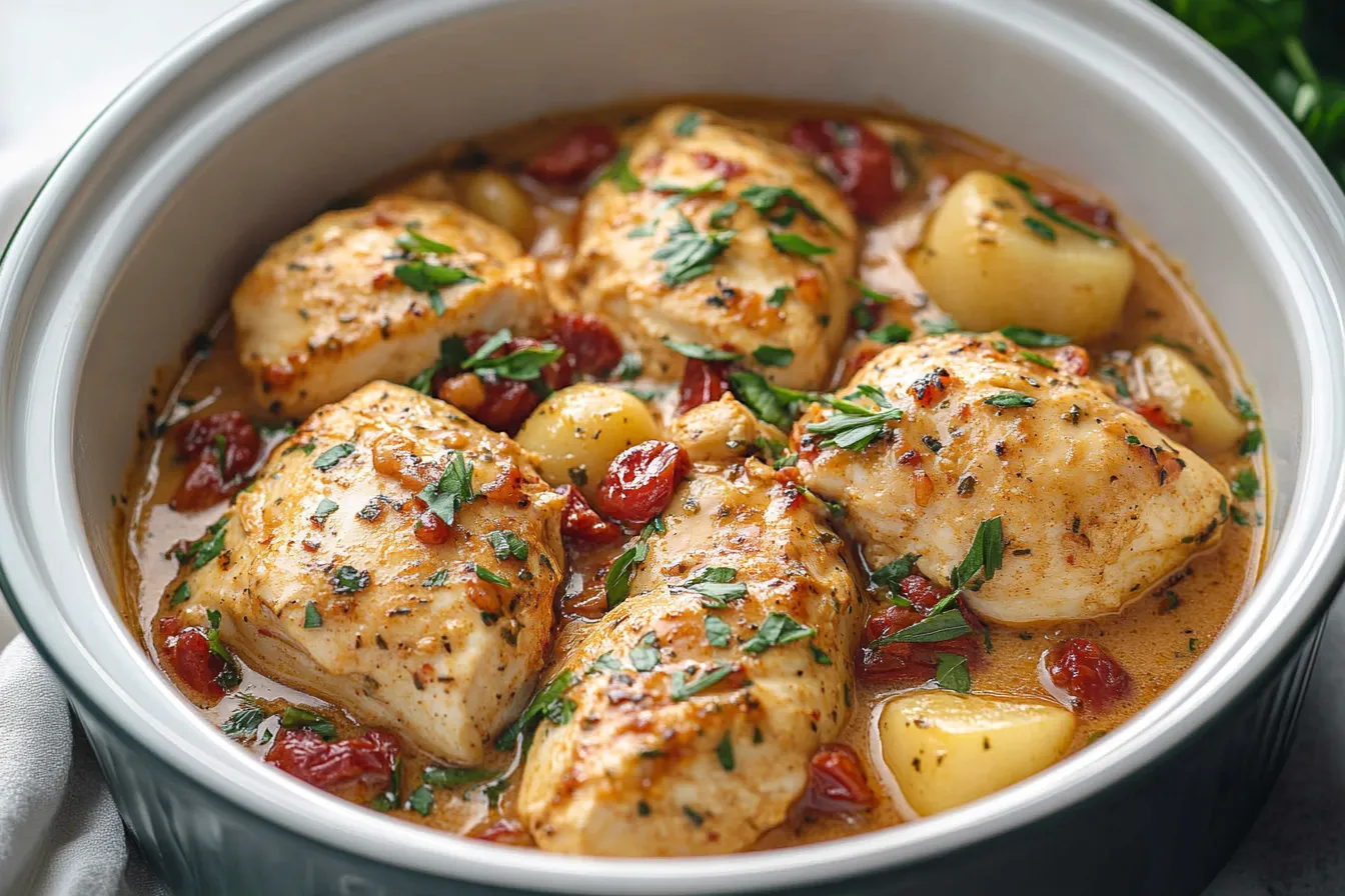 Crockpot Tuscan Chicken – Easy Weeknight Recipe