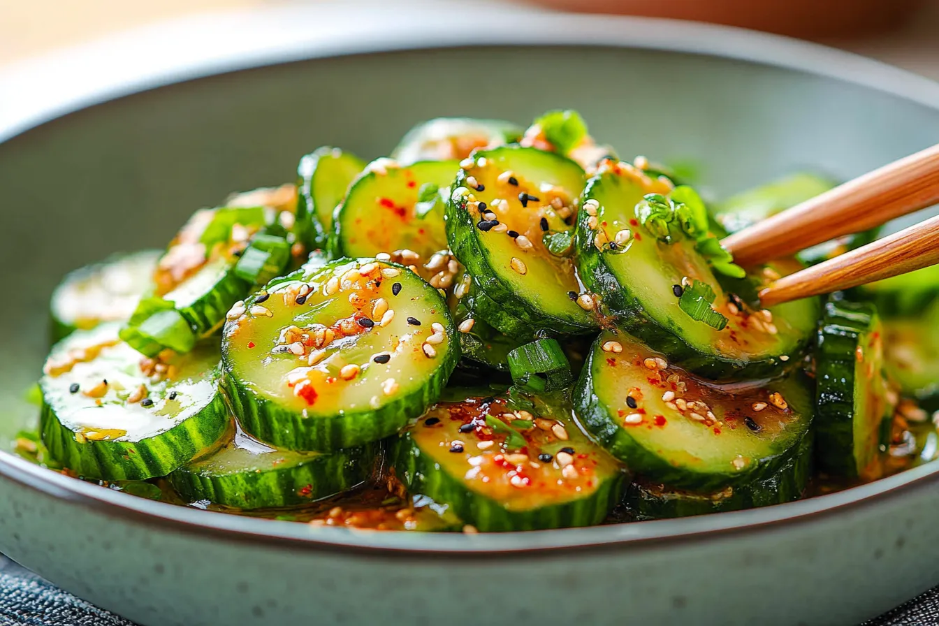 Spicy Korean Cucumber Salad Recipe