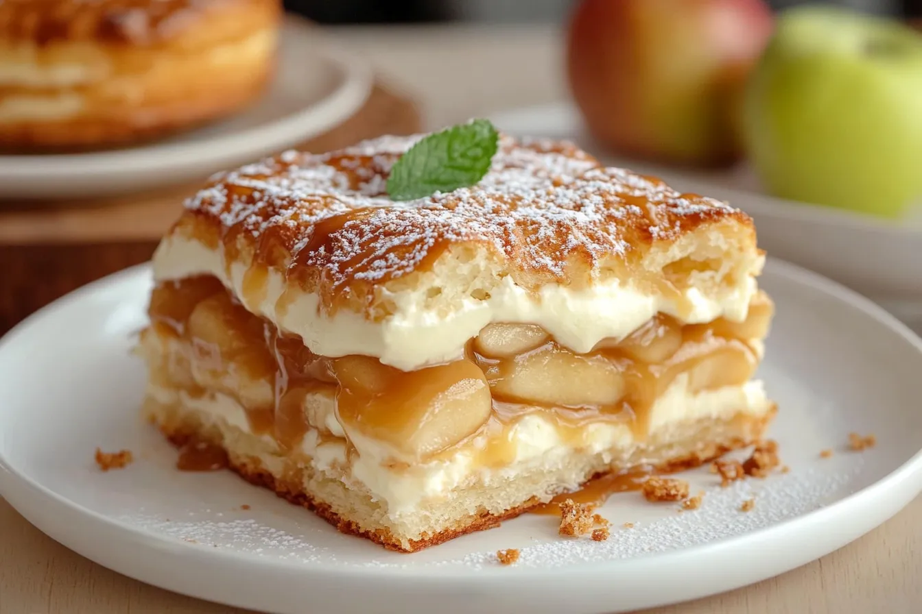 Caramel Apple Eclair Cake