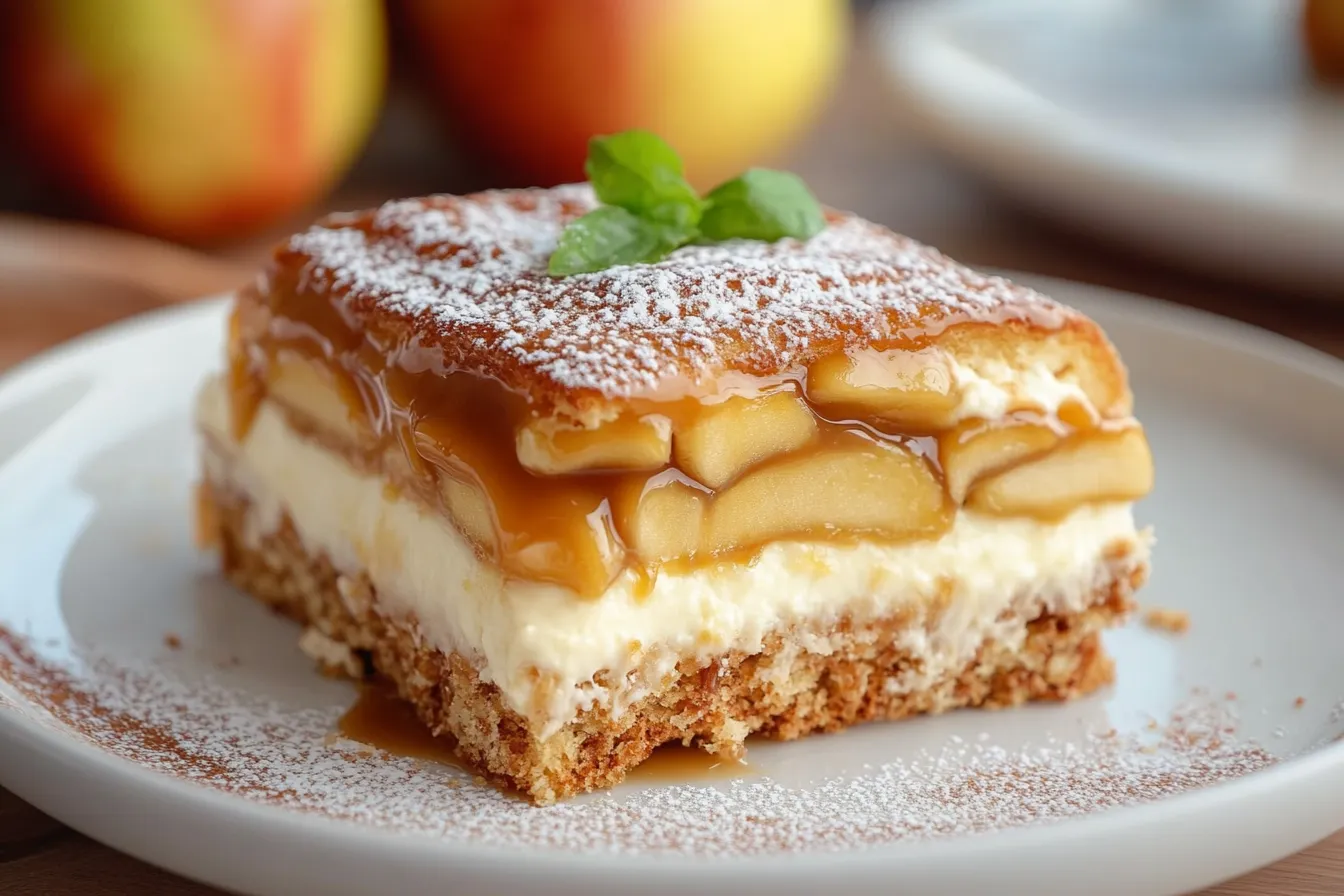 Caramel Apple Eclair Cake 