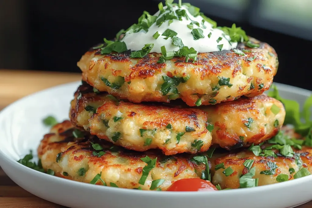 Riced Cauliflower Fritters 