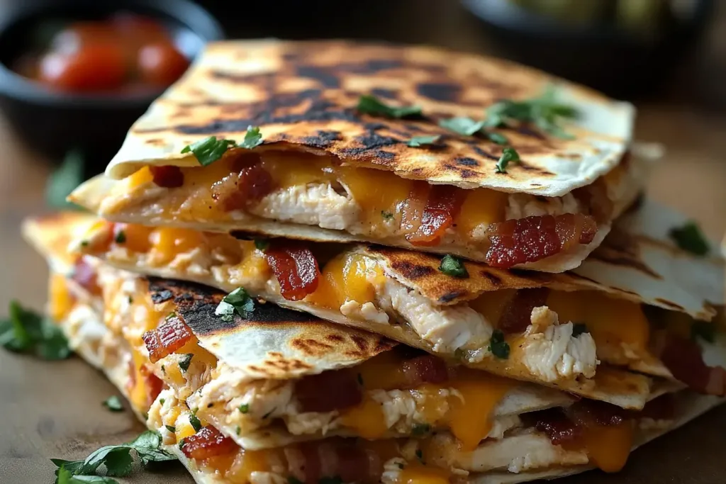 Crispy Chicken Bacon Ranch Quesadillas with Cheesy Melt: A Flavor-Packed Recipe