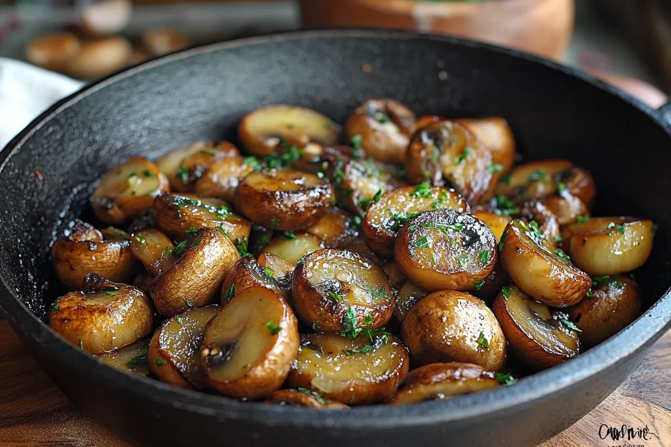 Sauteed mushrooms with onion