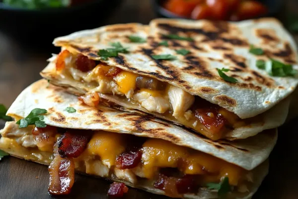 Crispy Chicken Bacon Ranch Quesadillas with Cheesy Melt: A Flavor-Packed Recipe