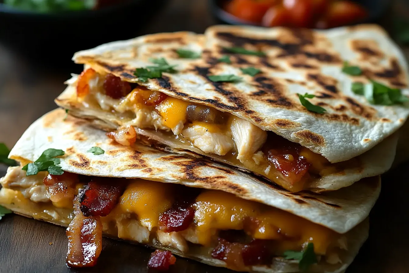 Crispy Chicken Bacon Ranch Quesadillas with Cheesy Melt: A Flavor-Packed Recipe