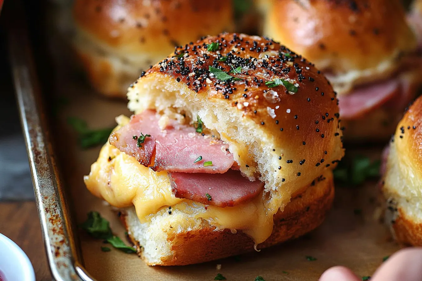 Ham and Cheese Hawaiian Roll Sliders Recipe – Savory Sliders with Poppy Seed Glaze