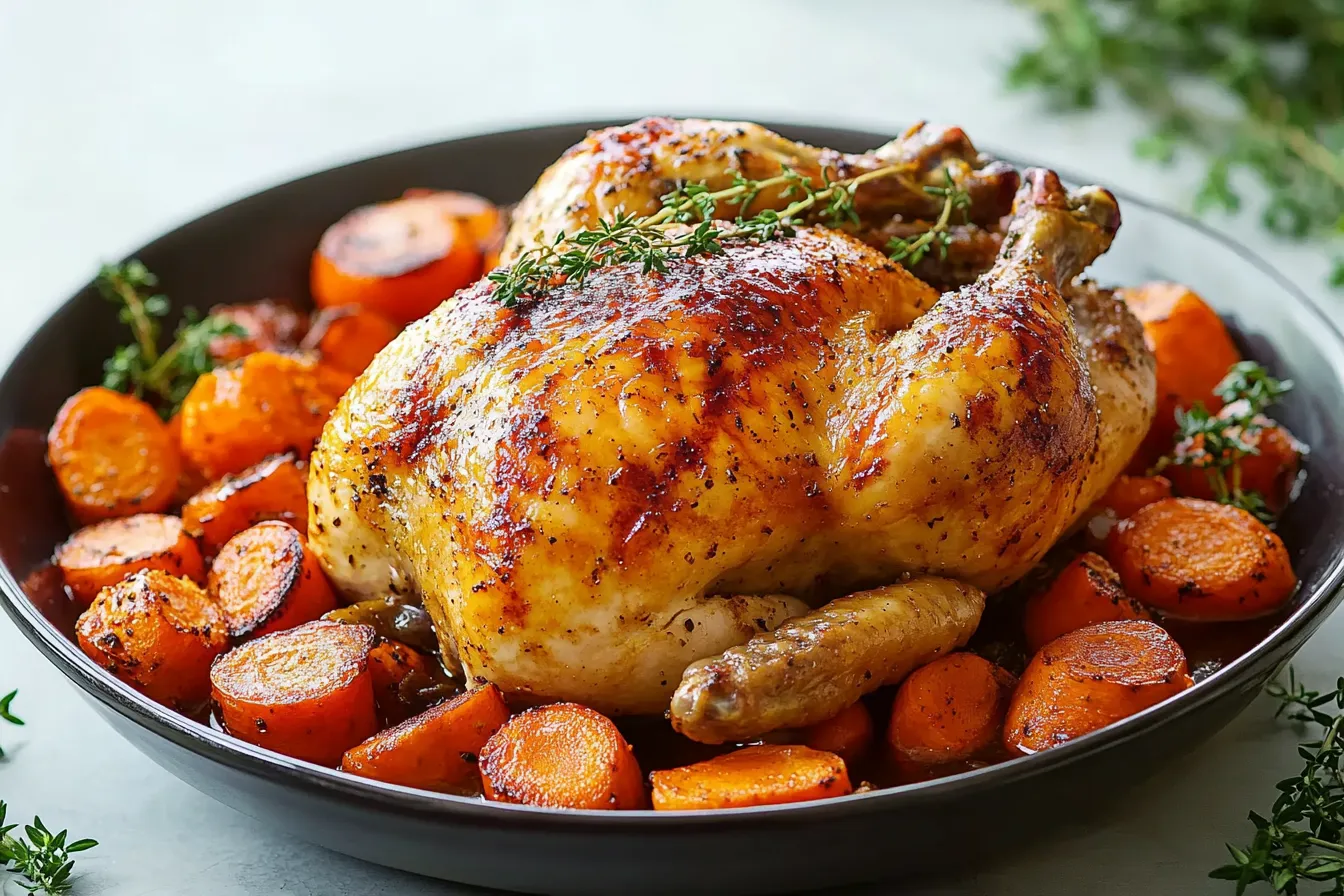 Roast Chicken with Carrots