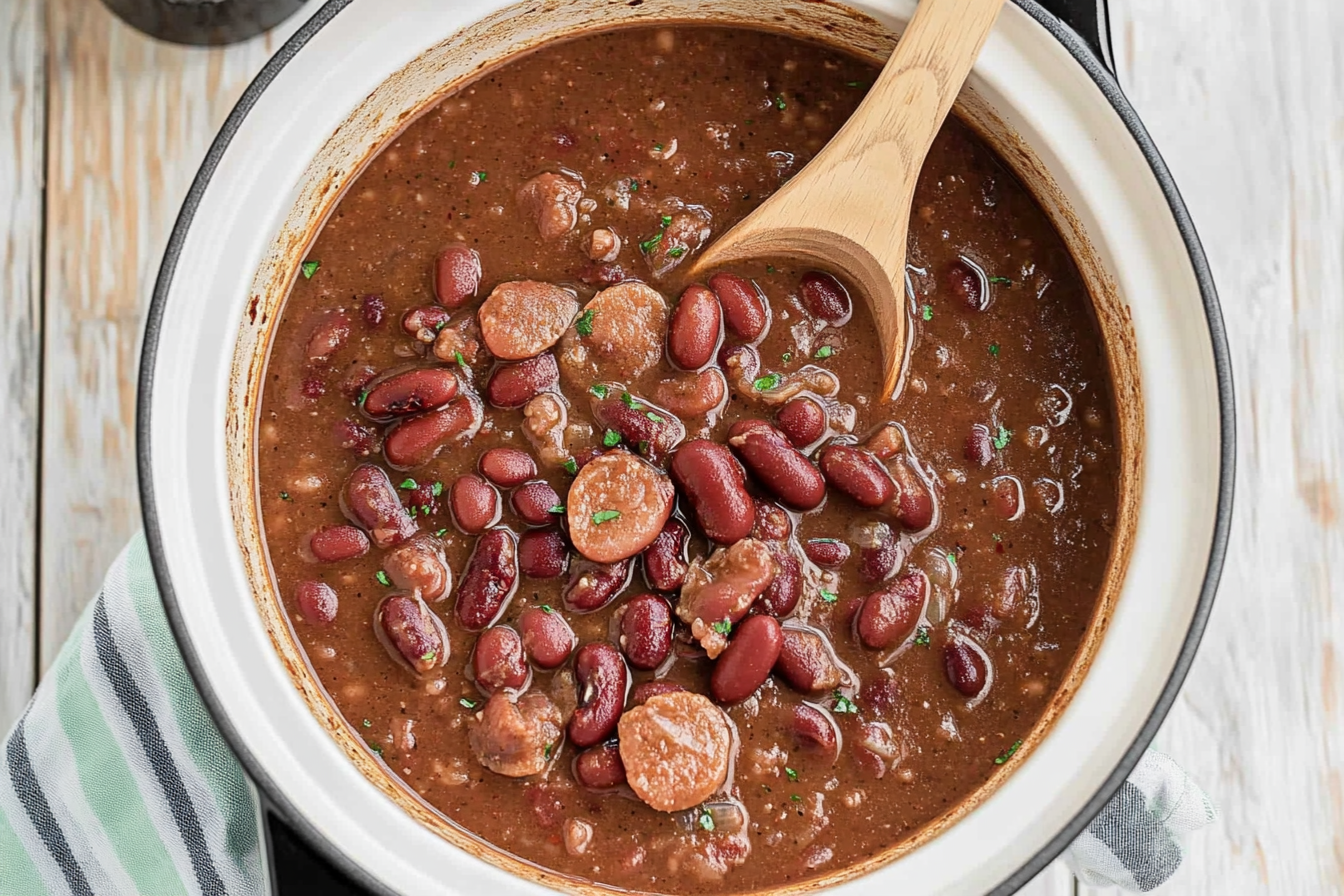 Slow Cooker Cajun Red Beans and Rice Recipe